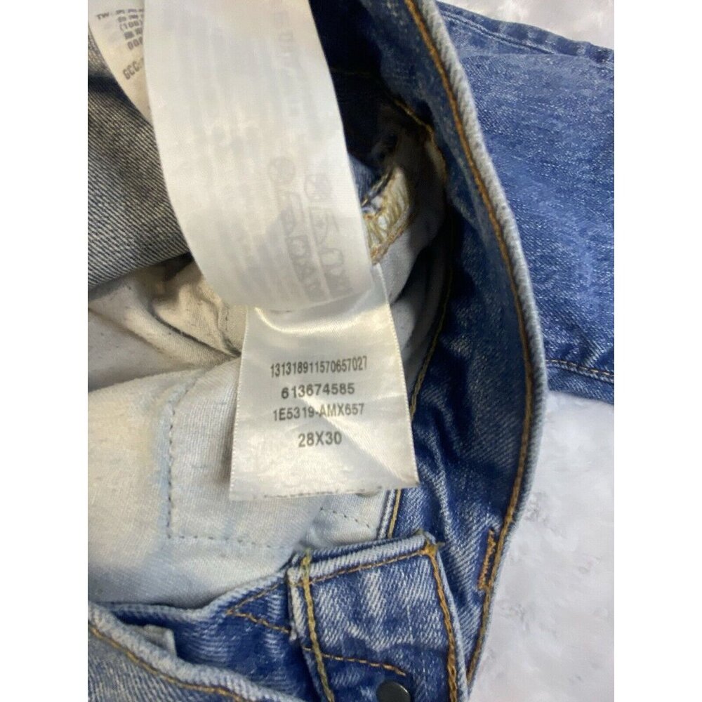 Abercrombie & Fitch Jeans Mens 28 X 30 Blue Button Fly The A&F Skinny Distressed - Picture 7 of 9